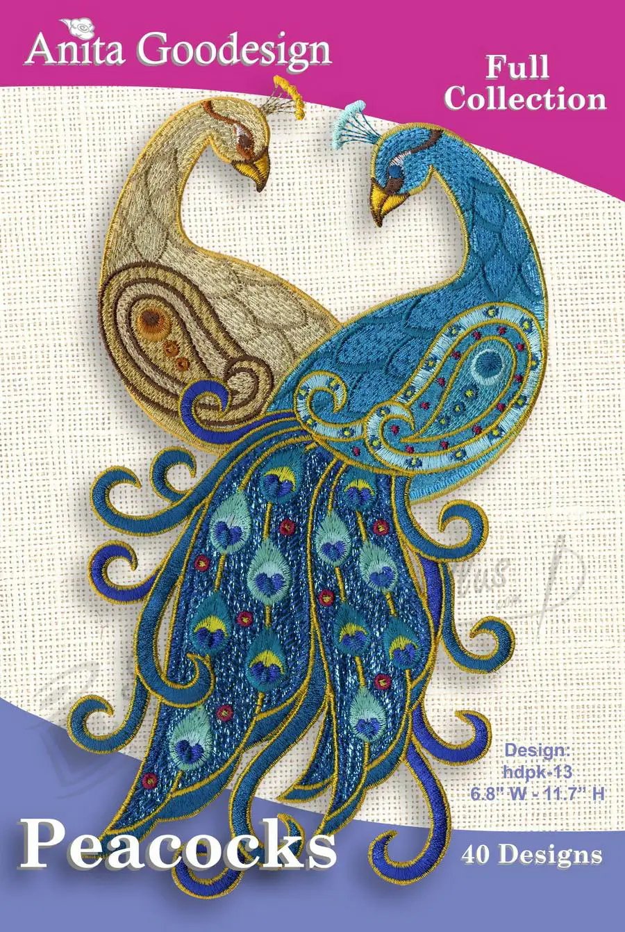 Anita Goodesign Peacocks 119AGHD - Sewingmachinesplus.com