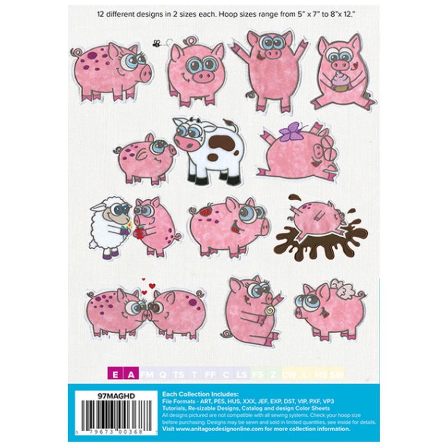 Anita Goodesign Piglets Design Pack 97MAGHD