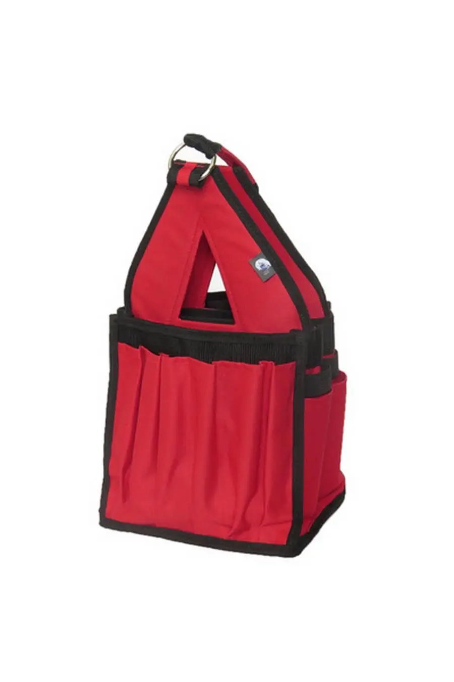 Bluefig CT Crafter's Tote red machine bag with black trim and tool pockets