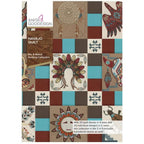 Anita Goodesign Navajo Quilt embroidery design software collection 188AGHD with turquoise and brown patchwork blocks