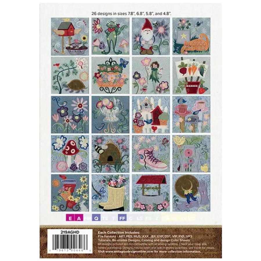 Anita Goodesign Time in a Garden full collection sewing patterns for quilting, 26 designs in multiple sizes
