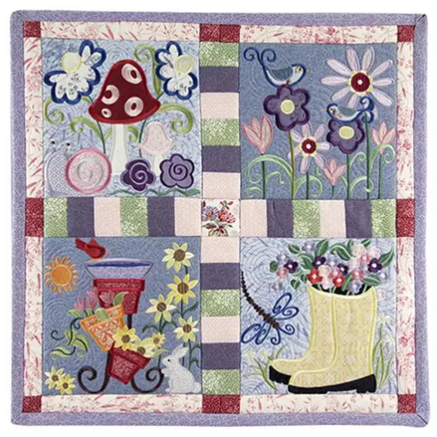 Sewing patterns: Anita Goodesign Time in a Garden quilt with colorful garden blocks