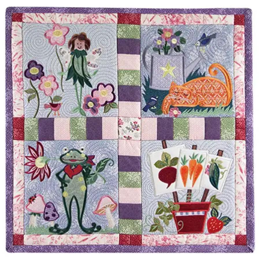 Anita Goodesign Time in a Garden sewing patterns full collection, garden-themed block designs