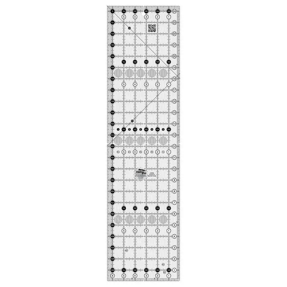 Creative Grids Non-Slip Ruler, clear plastic, 6 1/4 x 24 1/4 in CGR24