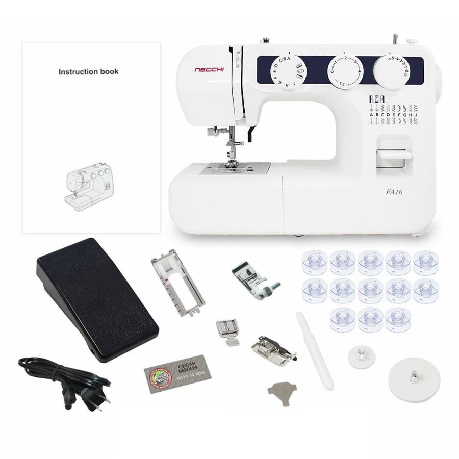 Necchi FA16 Portable Sewing Machine With a Free Accessories Bundle