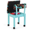 Arrow Wooden Sewing Chair - Blue - Black Notions Fabric 7019B