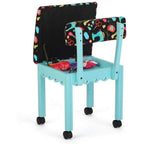 Arrow Wooden Sewing Chair - Blue - Black Notions Fabric 7019B