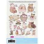 Embroidery design sheet Anita Goodesign: Baby Tea Party, 29 pastel animal and teaware motifs
