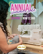Baby Lock Applaud Creative Top Cover Stitch Serger, white machine with gold Applaud logo