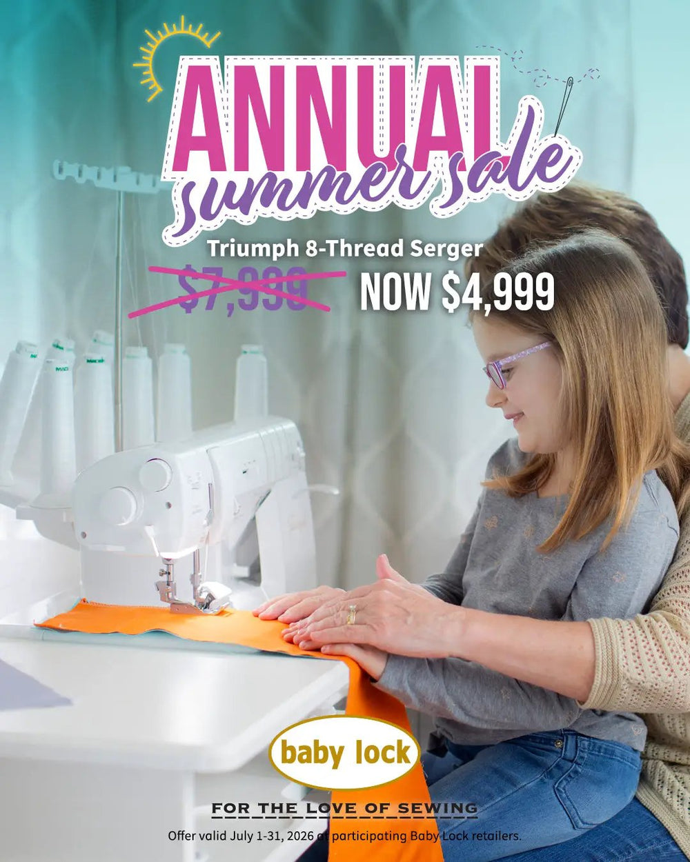 Baby Lock Triumph Serger Machine