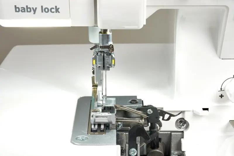 Baby Lock Serenity 4-Thread Serger sewing machine, white with visible branding