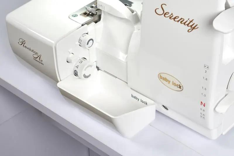 Baby Lock Serenity 4-Thread Serger in white with dial controls