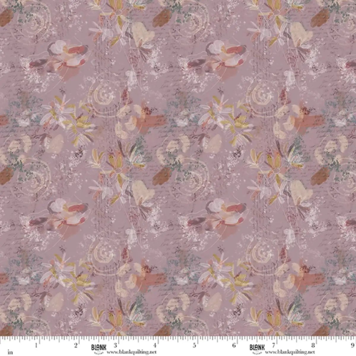 Nature’s Canvas Light Plum Abstract Floral | Blank Quilting