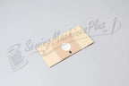 Canister vacuum bag, beige with circular white valve
