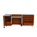 Kangaroo Sewing Furniture Wallaby II and Kookaburra Bundle Cabinet Set (Teak) - Sewingmachinesplus.com