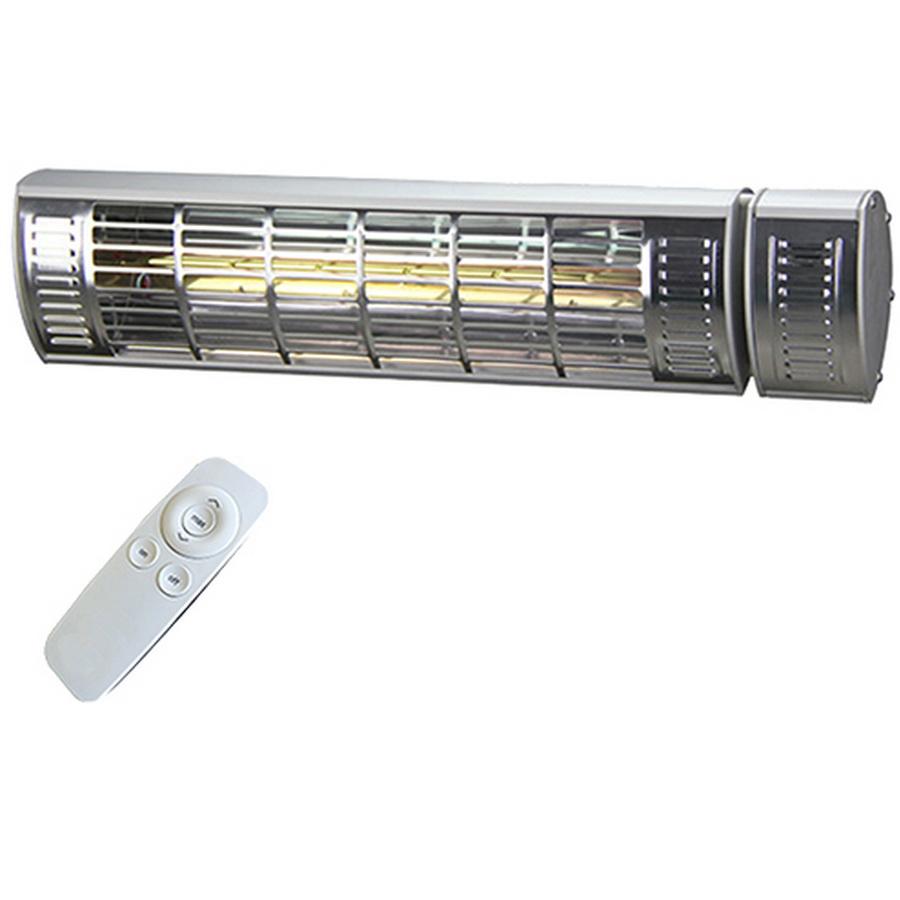 Original SUNHEAT 1500 Watt Electric Wall (or Tripod) Mounted Patio Heater with Remote - Silver
