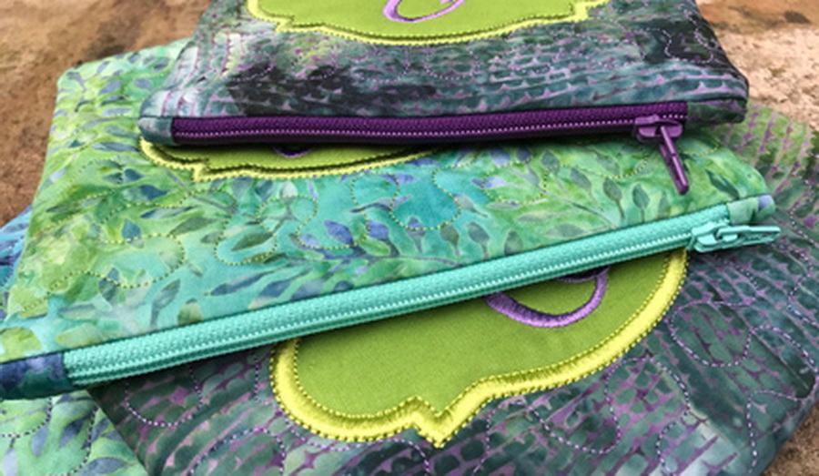 Embroidery Garden Top Zip Bags Set - Sewingmachinesplus.com