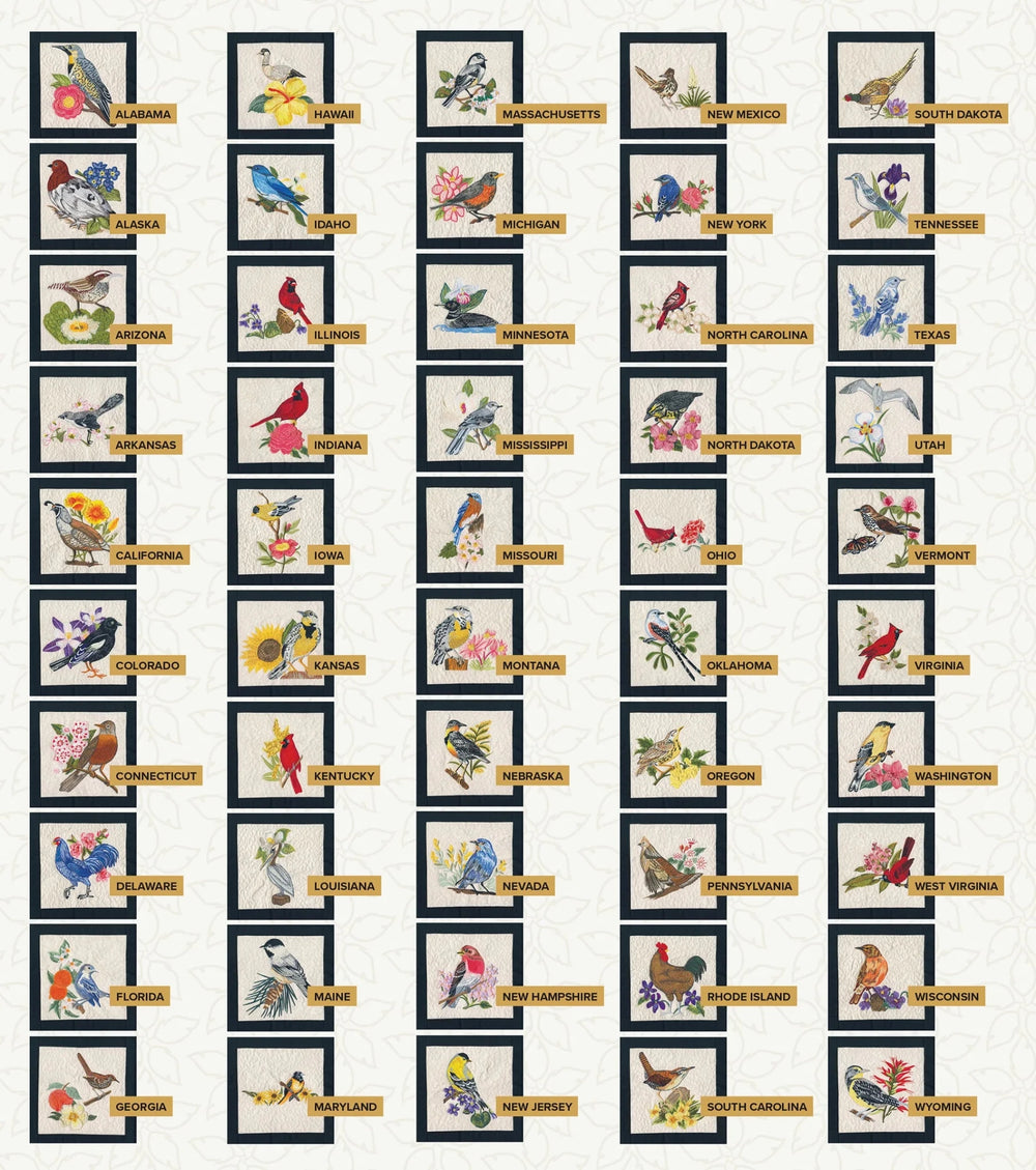 Anita Goodesign Birds and Flowers of the 50 States - Sewingmachinesplus.com