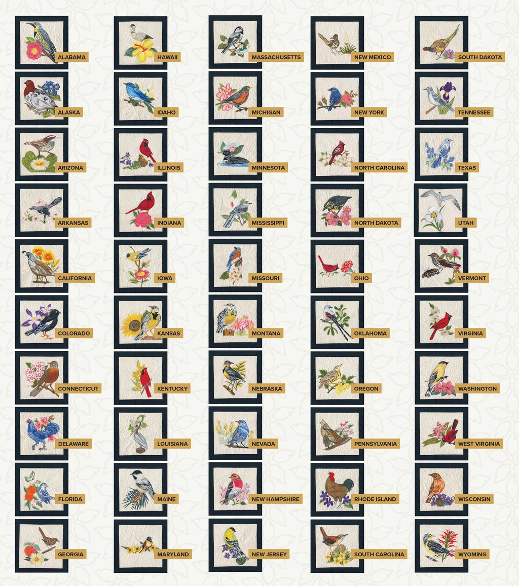 Anita Goodesign Birds and Flowers of the 50 States - Sewingmachinesplus.com