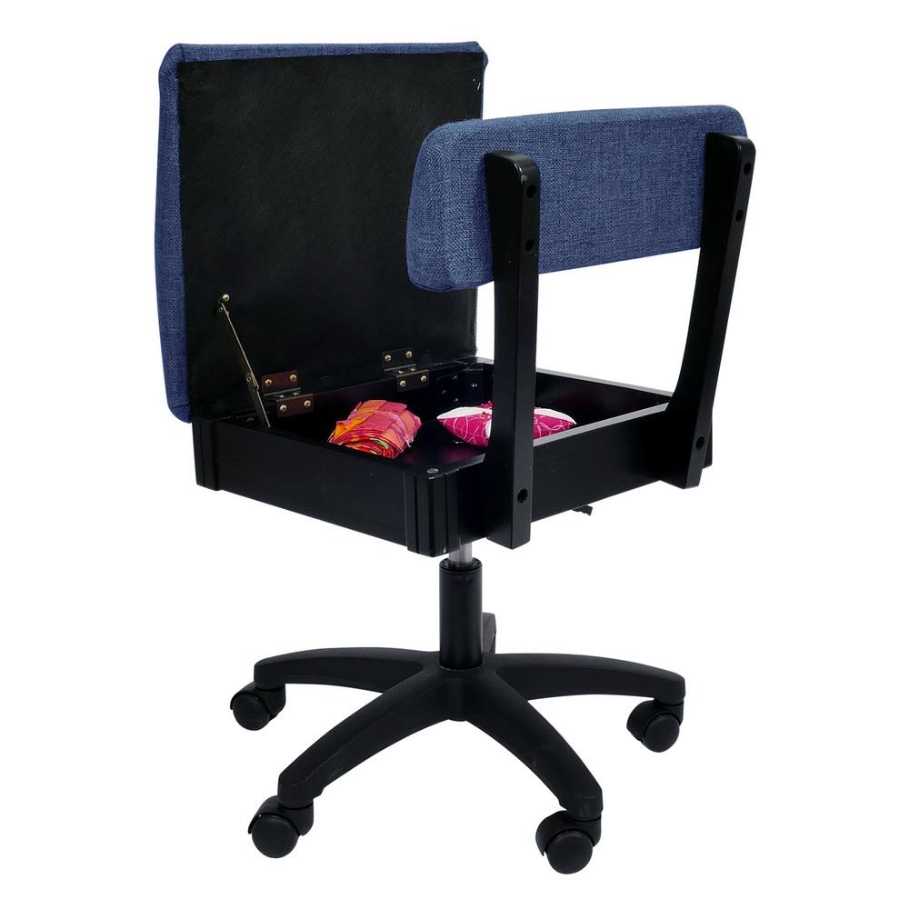 H8130 Arrow Adjustable Height Hydraulic Sewing and Craft Chair - Duchess Blue