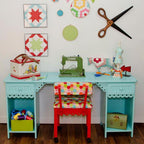 Arrow Olivia Tiffany Blue Sewing Cabinet Model 1009