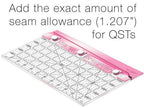 Guidelines 4 Quilting - Quarter Square Triangle Seam Allowance Addition with Built-in Finger Guard
