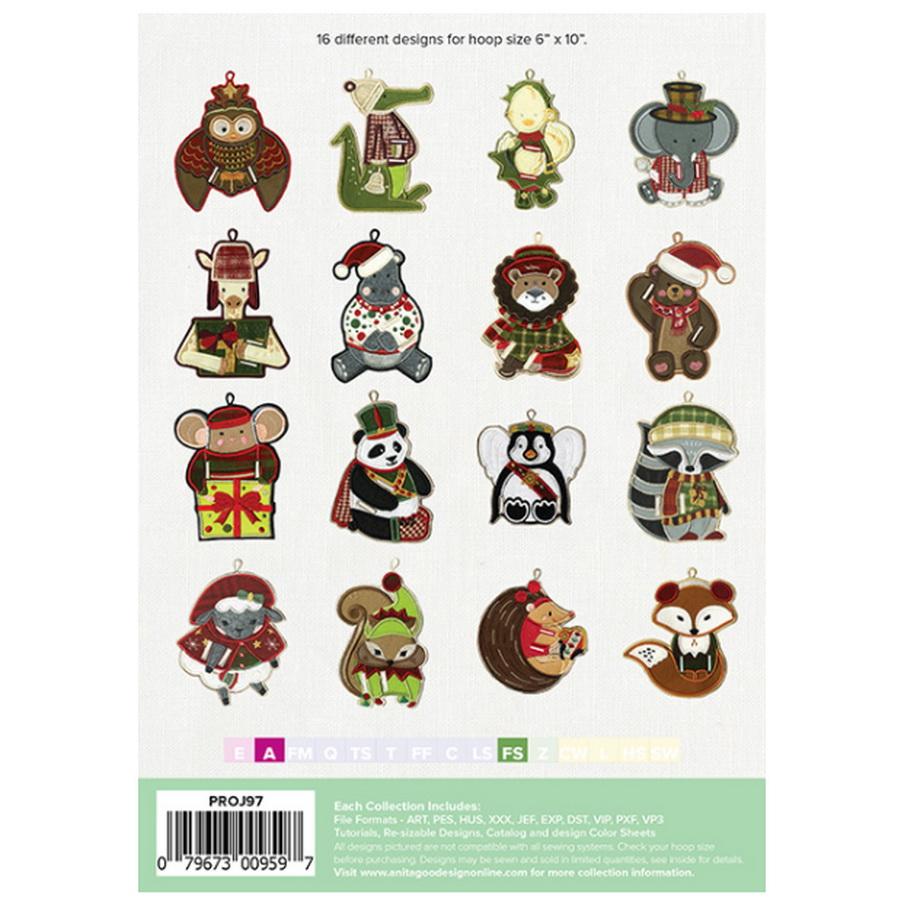 Anita Goodesign Animal Adventure Ornaments (PROJ97)