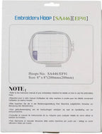 Sew Tech embroidery hoop SA446 EF91, 8 x 8 in (200 x 200 mm) in box packaging