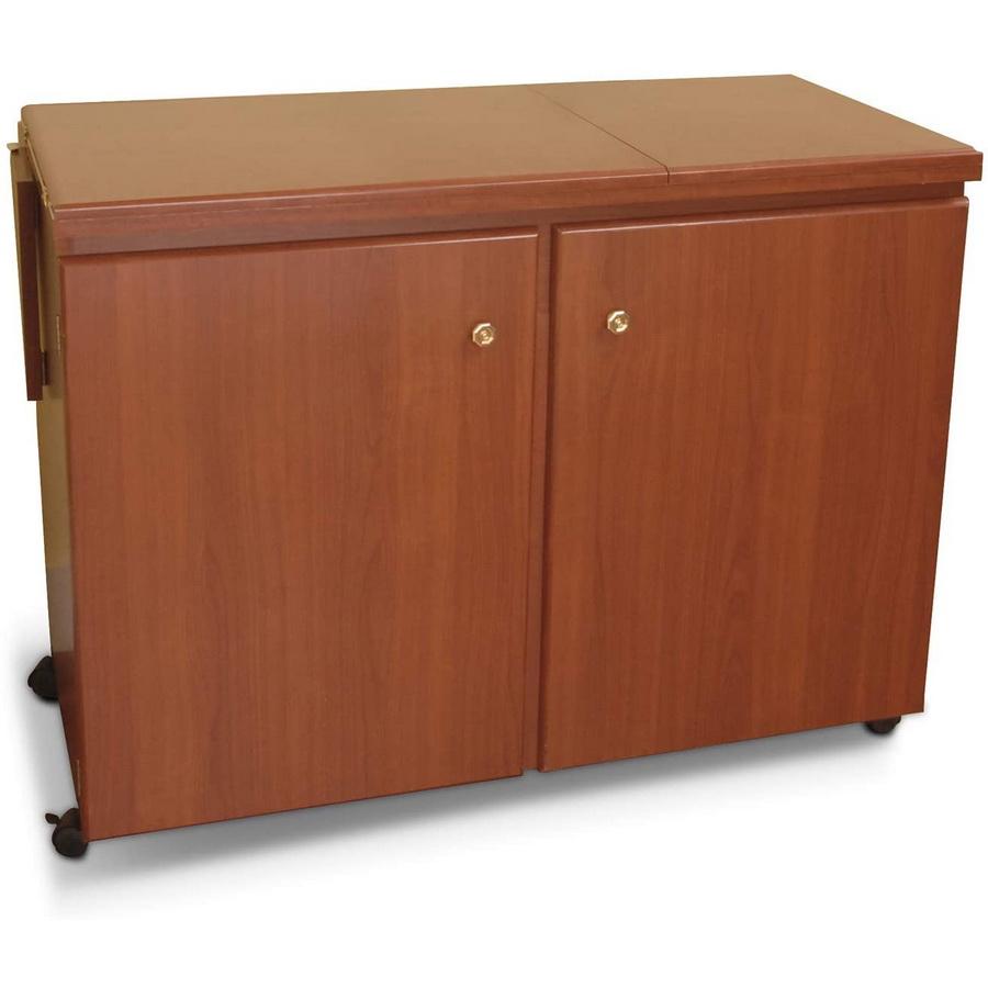 Arrow 98702 Bertha Sewing Cabinet for large machines - Cherry Finish