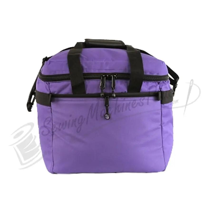 Bluefig SCB Serger Carry Case in purple; machine bag with black handles and dual zippers.
