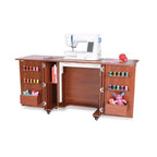 Kangaroo Sewing Furniture Bandicoot 2 Cabinet Teak b8205 Studio Set With Kiwi Storage Cabinet - Sewingmachinesplus.com