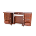 Kangaroo Sewing Furniture Bandicoot 2 Cabinet Teak b8205 Studio Set With Kiwi Storage Cabinet - Sewingmachinesplus.com