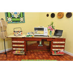 Arrow 98702 Bertha Sewing Cabinet for large machines - Cherry Finish