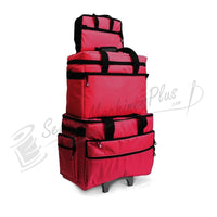 Bluefig TB19 Wheeled Sewing Machine Carrier & Project Combo - Red
