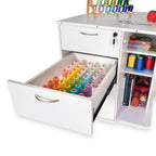 Sydney Lite XL Sewing Cabinet Hydraulic Lift, Multiple Finishes Available - Sewingmachinesplus.com