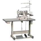 Reliable 3000IC Cylinder Bed Interlock Direct Drive Motor, Cover Stitch with Assembled Table and Uberlight 3100TL Light Lamp - Sewingmachinesplus.com
