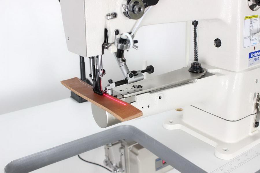 Techsew 2600 Pro Narrow Cylinder Large Bobbin Compound Feed Industrial Sewing Machine with Assembled Table and Motor - Sewingmachinesplus.com