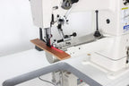 Techsew 2600 Pro Narrow Cylinder Large Bobbin Compound Feed Industrial Sewing Machine with Assembled Table and Motor - Sewingmachinesplus.com