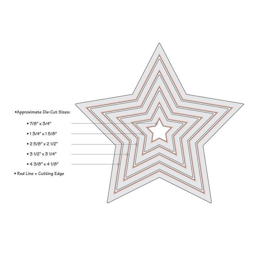 Sizzix Framelits Dies Stars - Sewingmachinesplus.com
