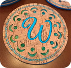 Embroidery Garden Cork Cut Coasters Set 2 - Sewingmachinesplus.com