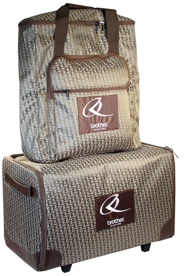 Brother 2 Piece Luggage Set & Dust Cover SAQB Fits Most Large Machines