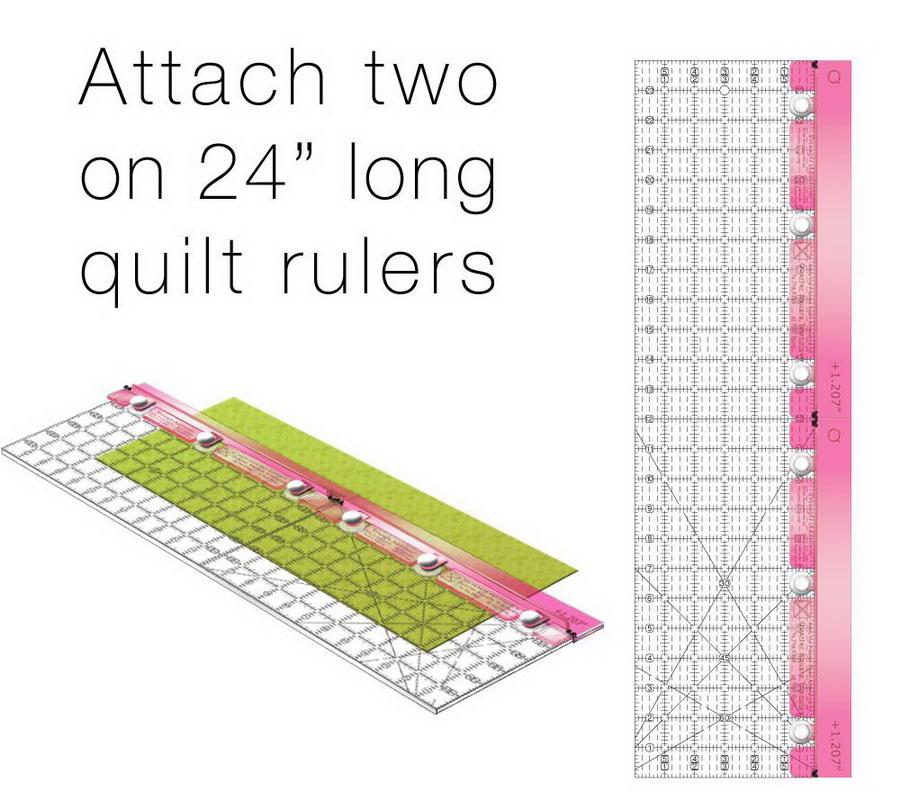 Guidelines 4 Quilting - Quarter Square Triangle Seam Allowance Addition with Built-in Finger Guard
