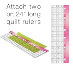 Guidelines 4 Quilting - Quarter Square Triangle Seam Allowance Addition with Built-in Finger Guard