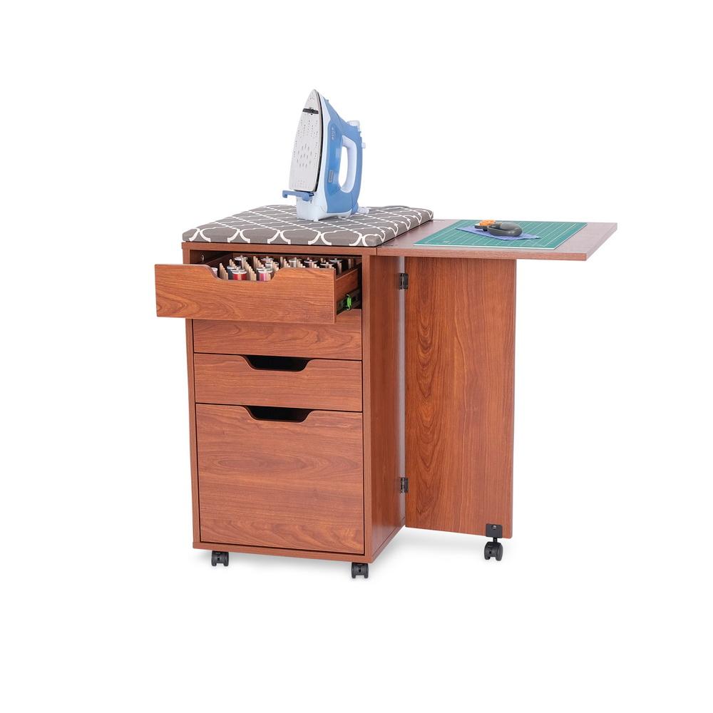 Kangaroo Sewing Furniture Bandicoot 2 Cabinet Teak b8205 Studio Set With Kiwi Storage Cabinet - Sewingmachinesplus.com