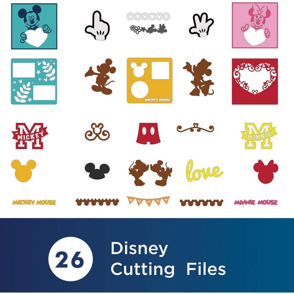 Brother Disney Mickey Mouse and Minnie Mouse Pattern Collection 1 (26 Patterns) - Sewingmachinesplus.com