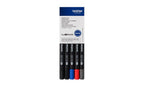 Brother Calligraphy Pen Set (Essential) - Includes Five Calligraphy Pens in Black (2), Blue (1), Carmine Red (1), and Gray (1) - Sewingmachinesplus.com