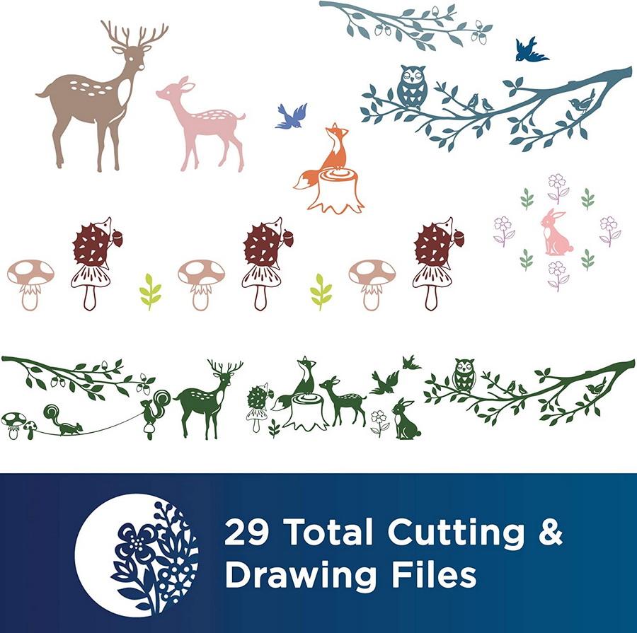 Brother Animal Pattern Collection 1 for Roll Feeder (CADXRF1, Not Included), 29 Patterns - Sewingmachinesplus.com