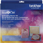 Brother Embossing Starter Kit - Includes Embossing Mat 2 Tools, Tool Harder, Silver Metal Sheet, Brass Metal Sheet, a Template Sheet and Support Sheet - Sewingmachinesplus.com