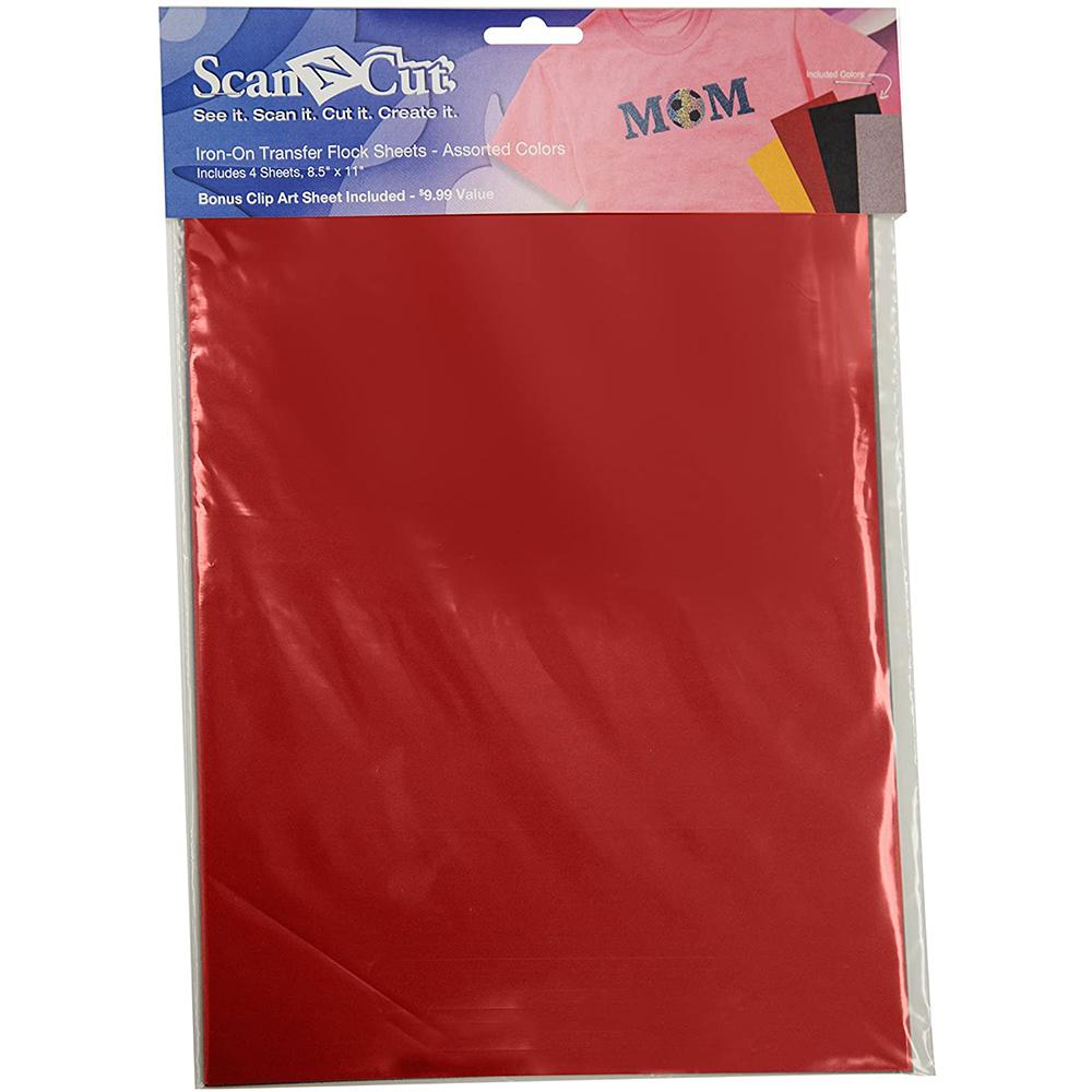 Brother Iron - On Transfer Flocked Sheets - Includes 4 8.5in x 11in Sheets - Sewingmachinesplus.com