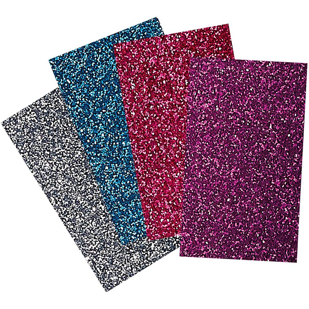 Brother Iron - On Transfer Glitter Sheets - Includes 4 8.5in x 11in Sheets in Silver 1, Turquoise 1, Hot Pink 1 and Purple 1 - Sewingmachinesplus.com
